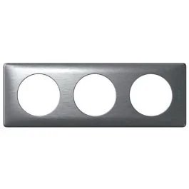LEGRAND Céliane Plaque Métal anodisé triple Aluminium - 068923