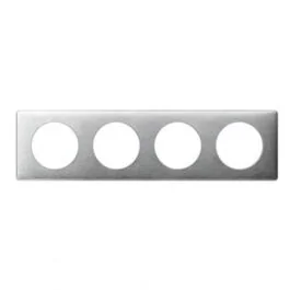 LEGRAND Céliane Plaque Métal anodisé quadruple Aluminium - 068924
