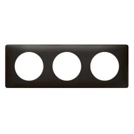 LEGRAND Céliane Plaque Métal triple Carbone - 068983