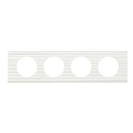 LEGRAND Céliane Plaque Matières quadruple Corian cannelé - 069014