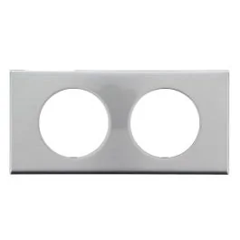 LEGRAND Céliane Plaque Métal double Inox brossé - 069102
