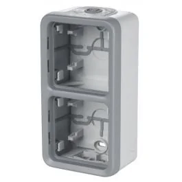 LEGRAND Plexo Boite 2 postes saillie verticale à composer étanche gris IP55 - 069661