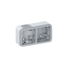 LEGRAND Plexo Boite 2 postes saillie horizontale à composer étanche gris IP55 - 069672