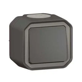 LEGRAND Plexo Bouton poussoir saillie complet étanche anthracite IP55 - 069790L