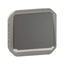 LEGRAND Plexo Bouton poussoir à voyant lumineux à composer étanche anthracite IP55 - 069813L