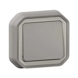 LEGRAND Plexo Bouton poussoir encastré complet étanche gris IP55 - 069820L