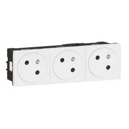 LEGRAND Mosaic Triple prise de courant 2P+T blanc - 077143L