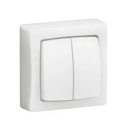 LEGRAND Transformeur double 5 en 1 interrupteur double va et vient ASL complet en saillie blanc - 086020L