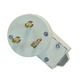 LEGRAND Fiche électrique 20A avec terre et serre-câble blanc - 090114
