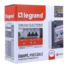 LEGRAND Drivia Tableau électrique pré-câblé à vis 1 rangée 1ID 63A 3 disjoncteurs - 200880
