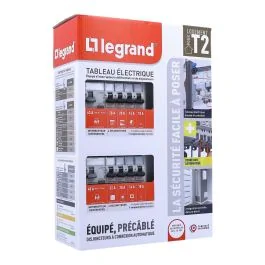 LEGRAND Drivia Tableau électrique pré-câblé auto 2 rangées 1ID 40A 1ID 63A 8 disjoncteurs - 200882