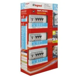 LEGRAND Tableau électrique pré-câblé auto 3 rangées 1ID 63A 2ID 40A 11 disjoncteurs - 200884