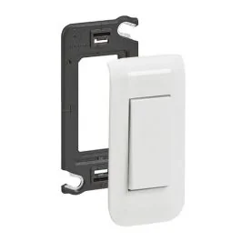 LEGRAND Mosaic Bouton poussoir étroit complet blanc