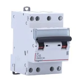 LEGRAND DX3 Disjoncteur tétrapolaire 10A courbe C 6kA 400V - 406908