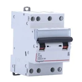 LEGRAND DX3 Disjoncteur tétrapolaire 25A courbe C 4,5kA 400V - 406912