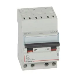 LEGRAND DX3 Disjoncteur tétrapolaire 10A auto/vis courbe C 4,5kA 400V - 406917
