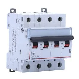 LEGRAND DX3 Disjoncteur tétrapolaire 40A courbe C 6kA 400V - 407902