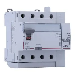 LEGRAND DX3 Interrupteur différentiel tétrapolaire 40A 30mA type F 5 modules 400V - 411658