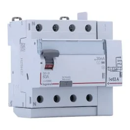 LEGRAND DX3 Interrupteur différentiel tétrapolaire 63A 30mA type F 5 modules 400V - 411659