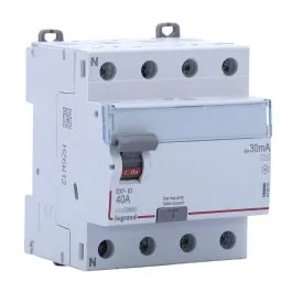 LEGRAND DX3 Interrupteur différentiel tétrapolaire 40A 30mA type A 4 modules 400V - 411675