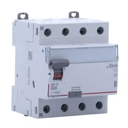 LEGRAND DX3 Interrupteur différentiel tétrapolaire 63A 30mA type A 4 modules 400V - 411676