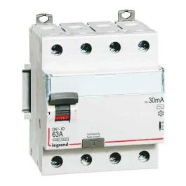 LEGRAND DX3 Interrupteur différentiel tétrapolaire 63A 30mA type A 4 modules 400V - 411676