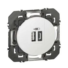 LEGRAND Dooxie Prise chargeur double USB Type A+C blanc - 600349