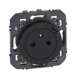 LEGRAND Dooxie Prise de courant 2P+T avec USB noir - 600541
