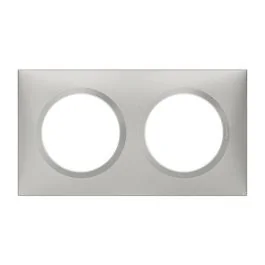 LEGRAND Dooxie Plaque double aluminium - 600852