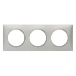 LEGRAND Dooxie Plaque triple aluminium - 600853