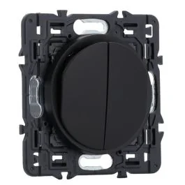 LEGRAND Céliane Double bouton poussoir noir semi complet