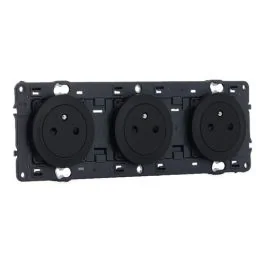 LEGRAND Céliane Prise de courant précâblée 3x2P+T noir semi complet