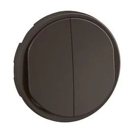 LEGRAND Céliane enjoliveur interrupteur double noir - CN2001