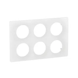 LEGRAND Céliane Plaque 2 x 3 postes blanc emaille - CP0010