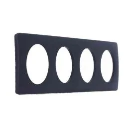LEGRAND Céliane Plaque quadruple noir mat - CP0104