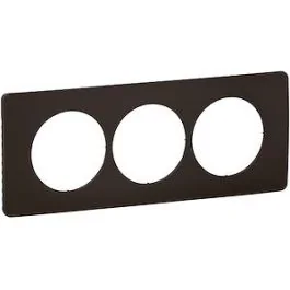 LEGRAND Céliane Plaque triple noir mat E57 - CP0107