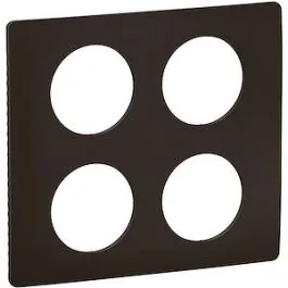 LEGRAND Céliane Plaque 2 x 2 postes noir mat - CP0109