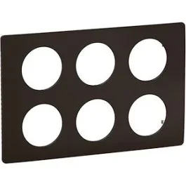 LEGRAND Céliane Plaque 2 x 3 postes noir mat - CP0110