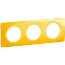 LEGRAND Céliane Plaque triple jaune safran - CP0403