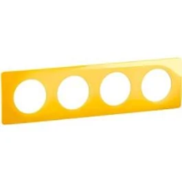 LEGRAND Céliane Plaque quadruple jaune safran - CP0404