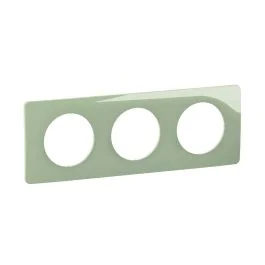 LEGRAND Céliane Plaque triple vert celadon - CP0503