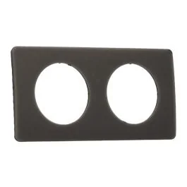 LEGRAND Céliane Plaque double gris cendré - CP1002