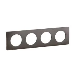 LEGRAND Céliane Plaque quadruple gris cendre - CP1004