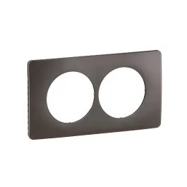LEGRAND Céliane Plaque double gris cendre E57 - CP1006