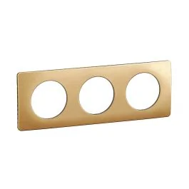 LEGRAND Céliane Plaque triple laiton satine - CP1203