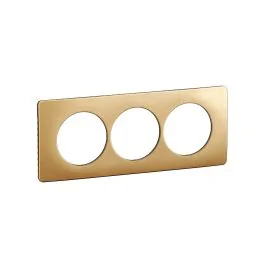 LEGRAND Céliane Plaque triple laiton satine E57 - CP1207