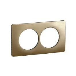 LEGRAND Céliane Plaque double bronze satiné E57 - CP1606