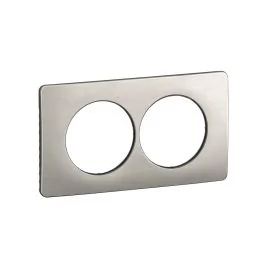 LEGRAND Céliane Plaque double alu satiné E57 - CP1706