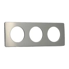 LEGRAND Céliane Plaque triple acier satiné - CP1803