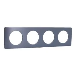 LEGRAND Céliane Plaque quadruple acier satiné - CP1804
